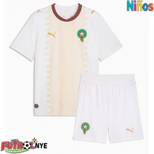 Camiseta Marruecos Visitante Equipación para niños Mundial 2026 manga corta (+ pantalones cortos)